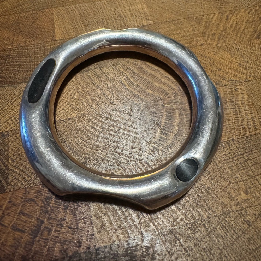 Tiffany & Co. Frank Gehry Silver and Ebony Bangle Bracelet